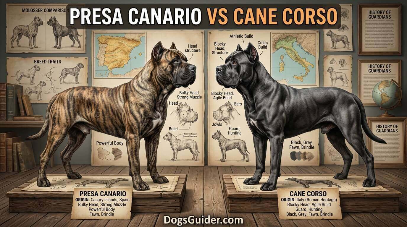Presa Canario vs Cane Corso