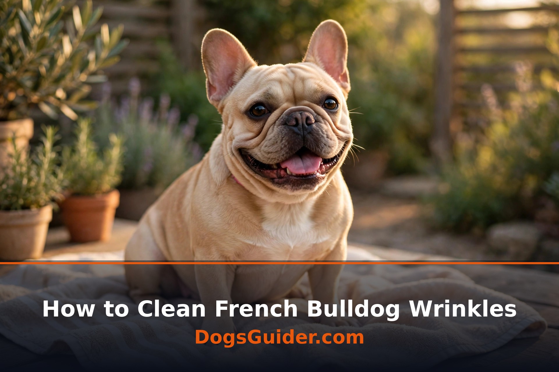 French Bulldog with clean dry face folds
